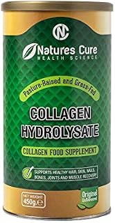 Hydrolysed Collagen Powder Supplement - Premium Collagen Peptides from Bovine Hides,Unflavored Kosher and Halal Certified (450g Can)