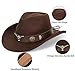 Womens Classic Roll Up Western Cowboy Hat Wide Brim Felt Fedora Hat for Men