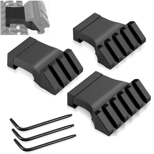 Picatinny Offset Rail Mounts, 45 Degree Picatinny Offset Aluminum Rail Low Profile Mount for lashlight Laser Sights Optics