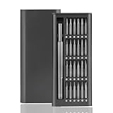 Juego versátil: 24 puntas diferentes para diferentes tipos de tornillos, ideal para relojes, teléfonos móviles, gafas y joyas