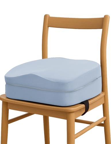 Image of Babelio 2-in-1 Ergo-Designed Booster Seat for Kitchen Chair, Promote Proper Upright Posture, Toddler Booster Seat for Dining Table, Removable & Washable Cover, Suitable for 18 Months to 5 Years, Blue