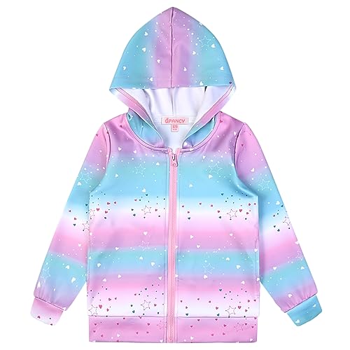 Girls Hoodie Unicorn Jacket Zip Up Sweatshirt Clothes with Pockets