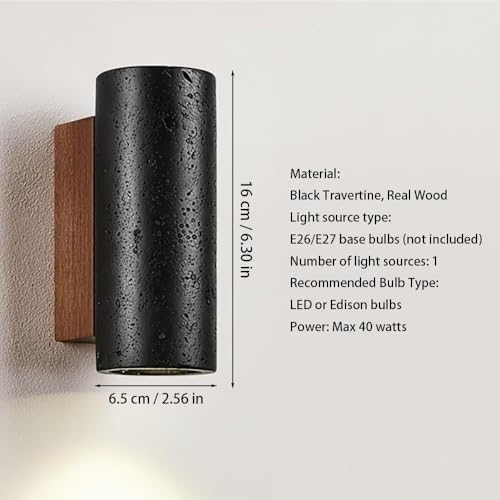 Lámpara de Pared Lineal Larga Aplique LED Negro Decoración Dormitorio 6