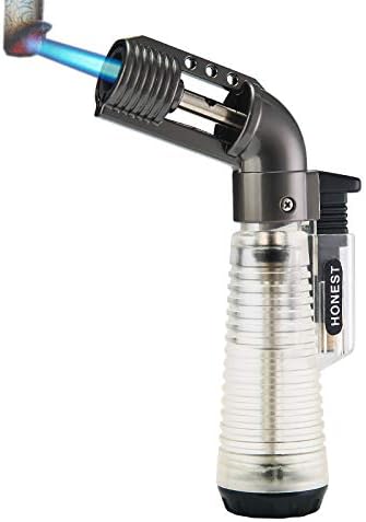 Micro Torch Arc Lighter Hand Held Refillable ButaneTorch with Adjustable Flam...
