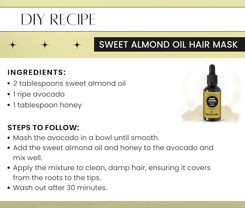 Image of Earth N Pure Sweet Almond Oil (Badam Oil) Cold Pressed, Therapeutic Grade for Body, Skin, Hair 30 ml