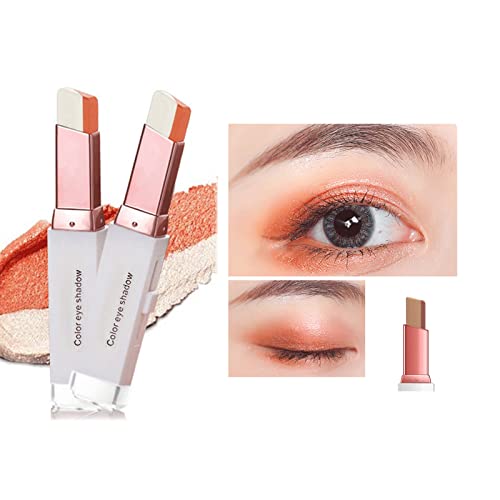 Ropalia Eye Shadow Stick Double Colors Glitter Gradient Shimmer Eyeshadow Pen Eye Brightener Stick 2 Tone Makeup Korean #TOP2