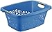 Produktbild Rotho Flowers Wäschekorb 25l mit 2 Griffen, Kunststoff (PP) BPA-frei, horizon blau, 25l (50,5 x 38,3 x 21,8 cm)
