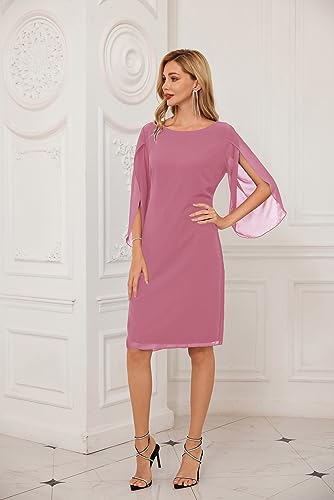 Image of GRACE KARIN Womens Formal Wedding Guest Dress 2026 Chiffon Cocktail Dress Mother of the Bride Dresses Midi Fashion Clothing