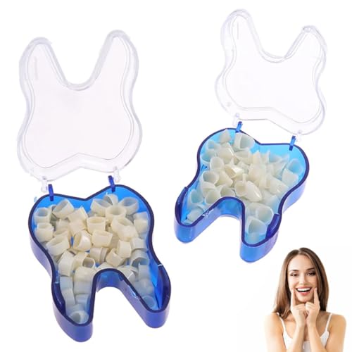 EIHI 2 Cajas Perfecta Sonrisa Dientes Prótesis Chapa, Carillas Dentales, Dientes Postizos Temporales, Tapones Dentales para Diente, Tapón Dental de Uso Temporal Incluye Dientes Delanteros y Traseros