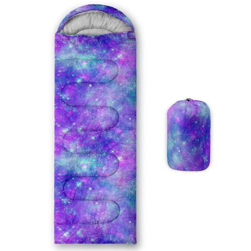 QOOMO Starry Sky Shining Star Printed Camping Sleeping Bags,3 Season Warm & Cool,Waterproof Sleeping...