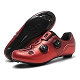 CARACTERÍSTICAS : los zapatos de ciclismo están hechos de materiales de alta calidad. Pestillo de montaña: la suela de montaña adopta un diseño de bloqueo, con una suela fuerte, agarre fuerte y conducción estable al aire libre.