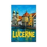 BIRART Luzern-Poster – Schweiz Reise Leinwand Poster 
