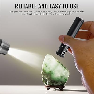 Gem Spectroscope Focusing Prism Gemstone Spectroscope with Adjustable Focus Gemology Spectrometer 400-700nm Range for gemological Testing, Antique, Jewelers, Fairs, and Gemstone Identification