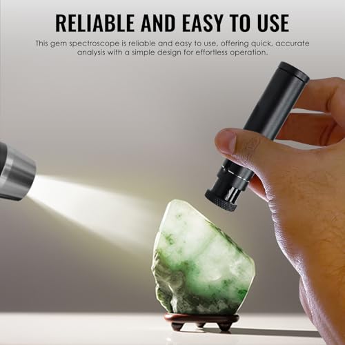 Gem Spectroscope Focusing Prism Gemstone Spectroscope with Adjustable Focus Gemology Spectrometer 400-700nm Range for gemological Testing, Antique, Jewelers, Fairs, and Gemstone Identification - Thumbnail 2