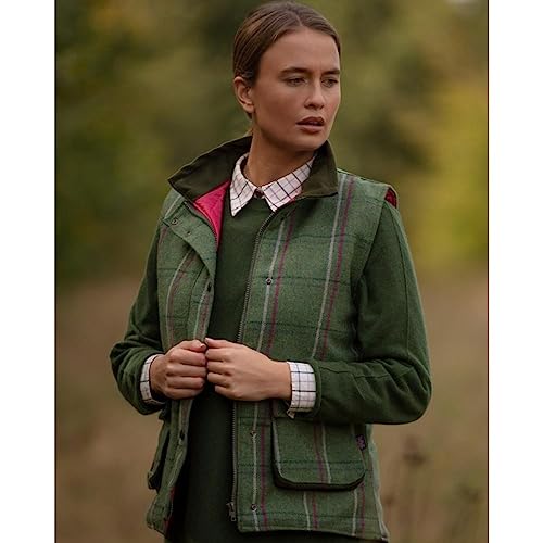 Miniatura 3 de Walker And Hawkes - Bayston - Chaleco De Tweed Para Mujer - Inspirado En La Hípica Y La Caza - Rayas Rosas - Eu 36 Uk 8