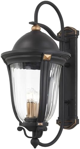 Minka Lavery Peale Street 33" H Sand Coal and Vermeil Gold Outdoor Wall Light