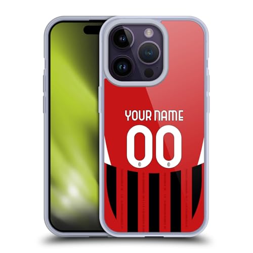 Coque Gel iPhone 14 Pro AC Milan Personnalisable Maillot 2024 2025