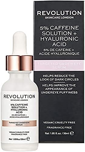 Revolution Skincare London, 5% Caffeine and Hyaluronic Acid Revitalising, Under Eye Serum, 30ml
