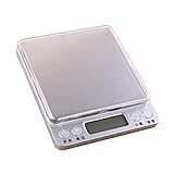 Uso del producto: mul yurunn Báscula de Cocina Digital báscula electrónica Gran Superficie de pesaje iluminación Pantalla LCD Chino (3 kg / 0.1 g)