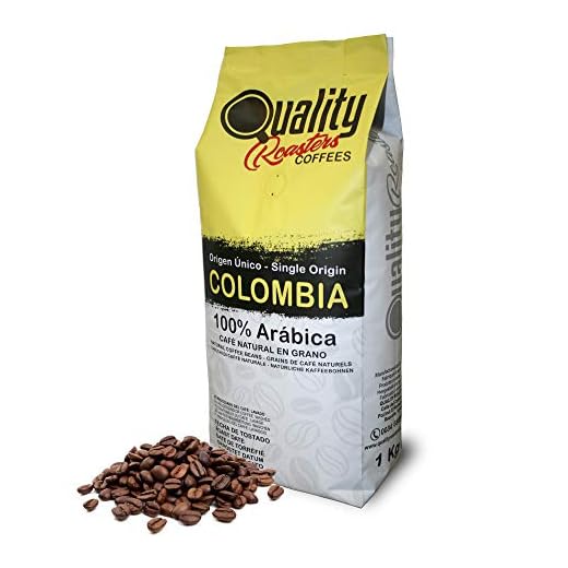 Café en grano natural. 100% Arabica. Origen único Colombia, Tostado artesanal. Tueste Medio. 1Kg