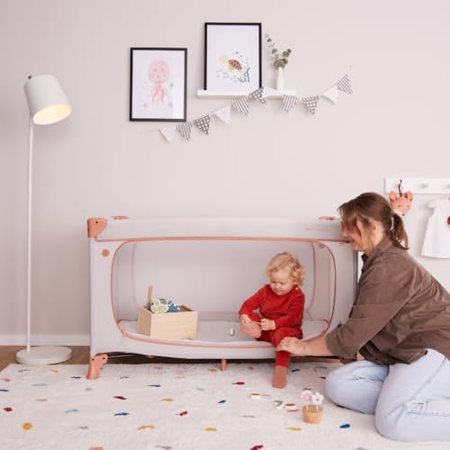 hauck Dream N Play Plus Cuna de Viaje Bebé con Pack de Accesorios XXL - Parque Infantil con Colchón Carpa de Juegos y Mosquitera - Plegable y Compacta - Bolsa Incluida - Entrada Grande - Azul - imagen 8