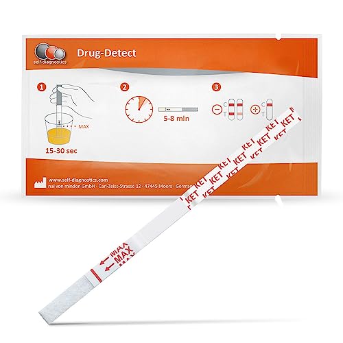 self-diagnostics Test de drogas para Ketamina (KET) - Vitamina K - Special K - Corte 1000 ng/ml - 10 Tiras reactivas - Prueba de drogas - Test por inmersión - Test drogas orina - Test rápido de drogas self-diagnostics Test de drogas para Ketamina (KET) - Vitamina K - Special K - Corte 1000 ng/ml - 10 Tiras reactivas - Prueba de drogas - Test por inmersión - Test drogas orina - Test rápido de drogas