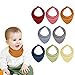 MOLENKY Musselin Baby Lätzchen mit 2 Verstellbares Druckknopf, 8er Set, 100% Baumwolle Baby Dreieckstuch für Junge Mädchen, Baby Halstuch, Weiche & Absorbierende, Halstücher Drool Lätzchen