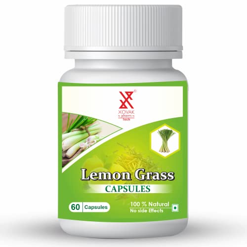 Organic Lemon Grass Capsules Body Detox, Treat Stomach problems, Boost Immunity, Regulate Cholesterol, Anti-Oxidant, Promote Digestion and Help fight Cancer | Xovak Pharmtech (60 Capsules) Organic Lemon Grass Capsules Body Detox, Treat Stomach problems, Boost Immunity, Regulate Cholesterol, Anti-Oxidant, Promote Digestion and Help fight Cancer | Xovak Pharmtech (60 Capsules)