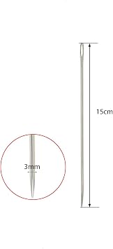 dophee 2 PCS Professional Big Eye Upholstery Needles 6 Long 3mm Thickness
