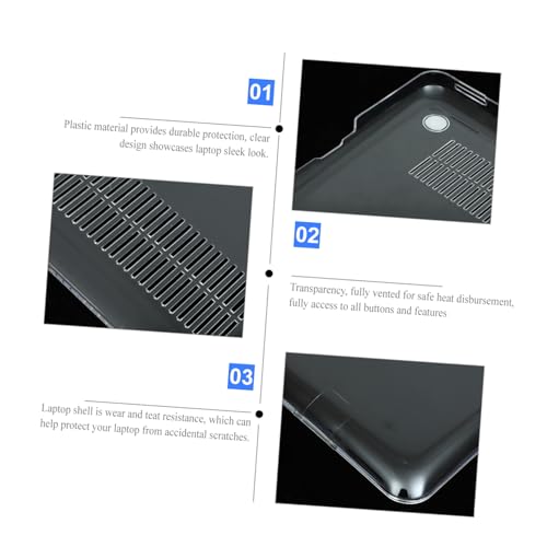 Carcasa Macbook Pro SHINEOFI de plástico transparente y funda protectora delgada 6