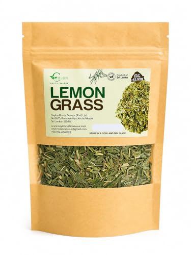 Dried Lemon Grass Cut 1.5oz/42.52g Fresh And Pure Premium Grade Dried Lemon Grass Cut, Lemongrass Harvested From Ceylon Sri Lanka