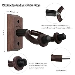 Lot de 2 supports muraux pour guitare, Support mural pour guitare en bois dur Neboic, Crochet de guitare en noyer noir… - Les Beatles, Paul McCartney, John Lennon, RIngo Starr, George Harrison Lot de 2 supports muraux pour guitare, Support mural pour guitare en bois dur Neboic, Crochet de guitare en noyer noir… – Image 3