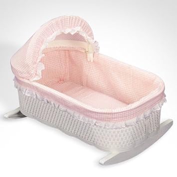 dolls wicker crib