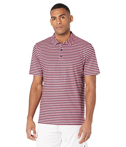 Polo à rayures PUMA au design sans volition blanc éclatant taille XL