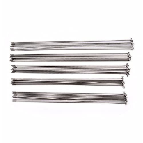 Rayons de vélo haute résistance 14G en acier couleur argent avec tétons 290mm
