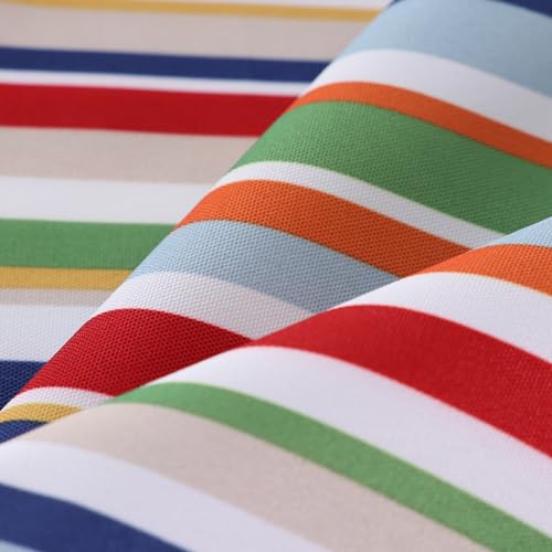 Image of MASTERCANOPY Patio Umbrella 9 ft Replacement Canopy for 8 Ribs-Red and Green Stripes Canopy Only