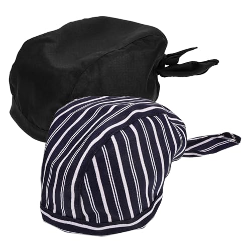 Healeved 2Pcs Adjustable Unisex Chef Hats Comfortable Cooking Headwear for Restaurant Kitchen Use Durable for Men Women Food Service