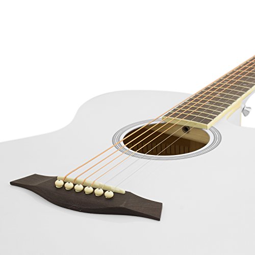 TIGER Guitare acoustique Découpe Blanc - Les Beatles, Paul McCartney, John Lennon, RIngo Starr, George Harrison TIGER Guitare acoustique Découpe Blanc – Image 3
