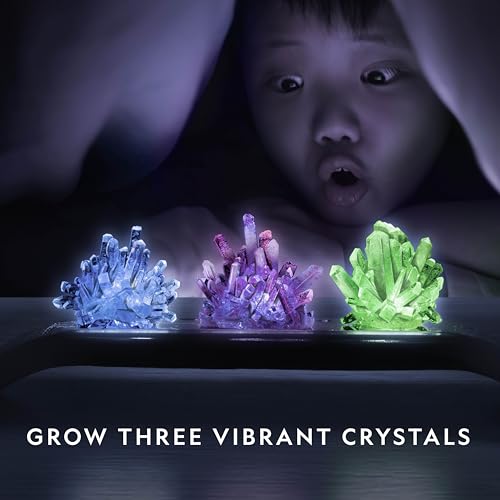 National Geographic Crystal Growing Kit - 3 Vibrant Colored Crystals to Grow with Light-Up Display Stand, Science Toy for Girls and Boys Ages 8-12, Includes 3 Gems, Cool STEM Gift (Amazon Exclusive) - Image 3