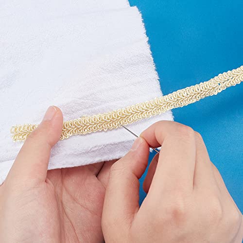 Gorgecraft 10 Yards Gold Braid Lace Trim 3/8 Inch Wide Polyester Woven Gimp Braid Trim Centipede Decorated Lace Ribbon For Costume Diy Crafts Sewing Jewellery Making Home Decoration Golden #TOP4