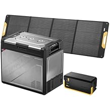 BougeRV Bundle-3 items Rocky V3.0 81 Quart Portable Fridge Freezer with 240Wh Battery and 200W Solar Panel