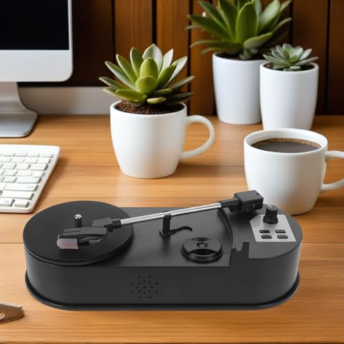 Tocadiscos Healeved negro: música retro para elevar la decoración del hogar 6
