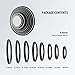 Neewer® 8 Pieces Step-up Adapter Ring Set Made of Premium Anodized Aluminum, Includes: 49-52mm, 52-55mm, 55-58mm, 58-62mm, 62-67mm, 67-72mm, 72-77mm, 77-82mm-Black