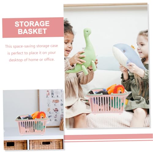 BRIGHTFUFU 4 Peças Cesta De Armazenamento Caixas De Armazenamento De Plástico Cestas De Plástico Peq