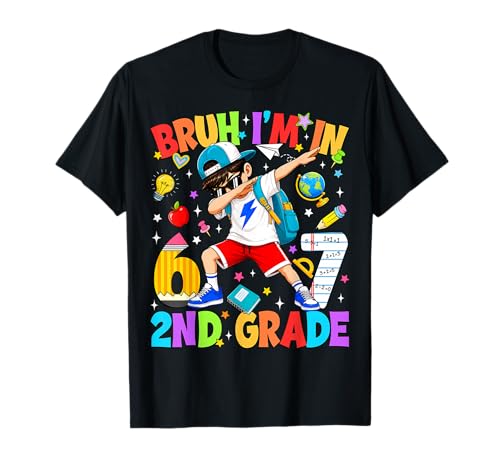 Bruh I'm in 2nd Grade Dabbing Boy 67 Back to School Boys Kid T-Shirt