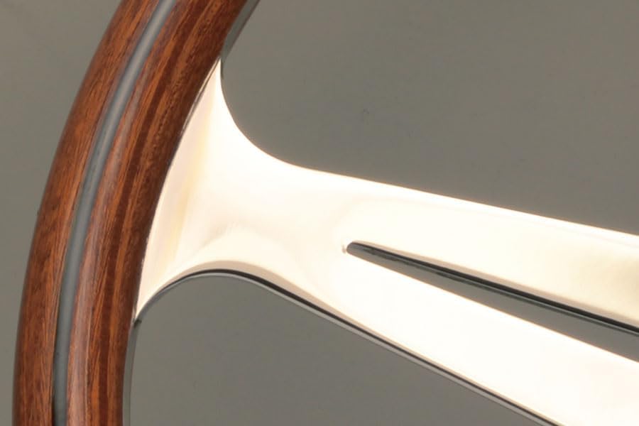 Nardi Steering Wheel - Classic - 390 mm (15.35 inches) - Wood with Polished Spokes - Part # 5061.39.3000