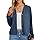 GRECERELLE Womens Crop Cardigan Summer Long Sleeve V-Neck Button Down Knit Lightweight Outerwear Shrug Shawl Bolero Cardigans for Ladies (Blue, XL)