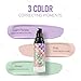 KYDA 3 in 1 Color Correcting Primer,SPF Makeup 50 PA+++,Color Correcting Serum, Moisturizing Makeup Sunscreen Primer Face, One Step Makeup Primer, Oil Control Skin Corrector,Purple Pink Green