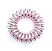 Produktbild 10er Set Spiral Haargummi - Haargummis für weniger Spliss und gebrochene Haare - Haargummi Spirale für feine Haarpartien - Telefonkabel Spiralhaargummi, Rosa-Silber, 3,5 cm