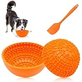 Silikon-Lecknapf für Hunde, lustig, langsamer Futternapf, rutschfest, interaktiv, Anti-Ersticken, langsames Fressen, gesünder (orange)